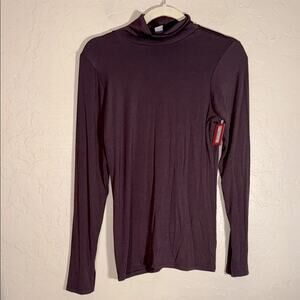 Spanx long sleeve turtleneck n cherry chocolate size XL NWT